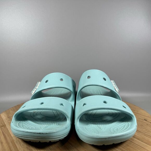 Crocs Classic Blue Slide Mens 7 Womens 9 Sandals Slip On Comfort - Picture 2 of 6